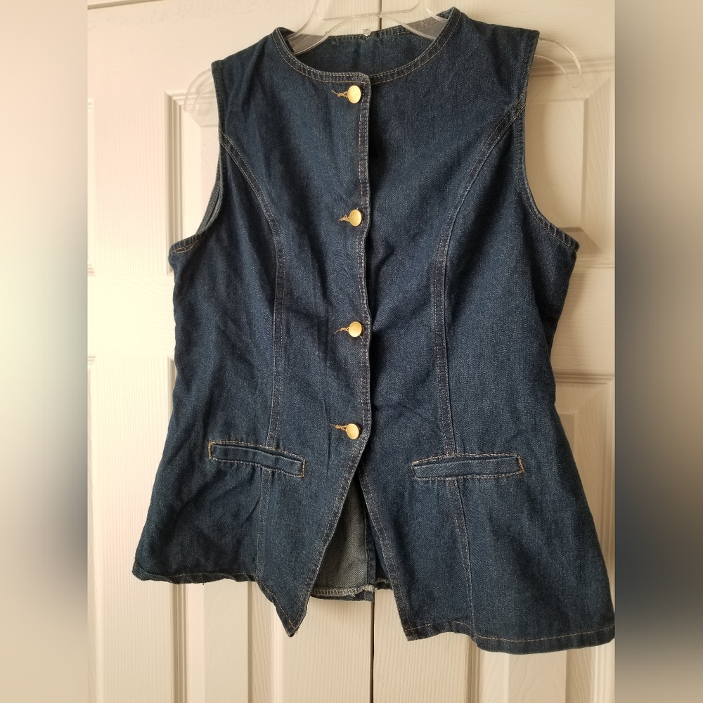 Ladies denim vest